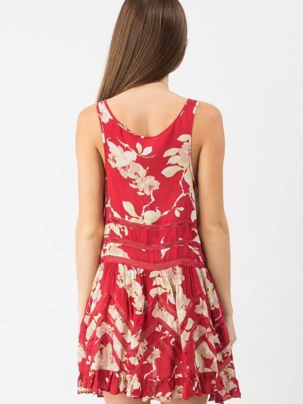 Free People Intimately voile and lace trapeze slip dress Sz M - Picture 2 of 7